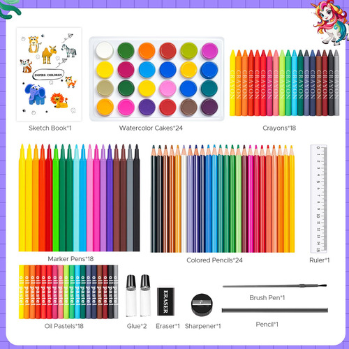 Kit De Dibujo Artístico Suministros De Arte Niños 4 A 12 Año