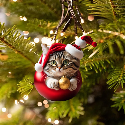 Decoración Navideña De Gatos, Figura De Gato, Estilo C