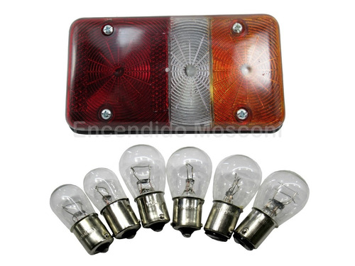 Imagen 2 de 9 de Faros Trasero Tricolor Universal + Lamparas
