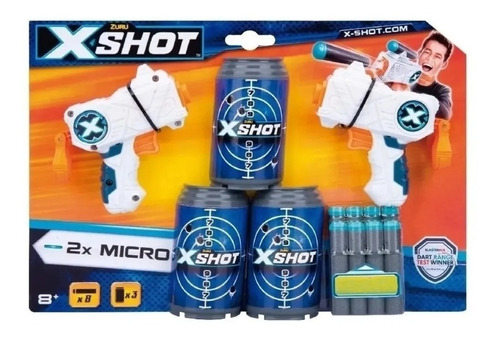 Lanza Dardos Pistola Juguete  X-shot Micro Latas Objetivos