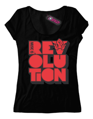 Remera Mujer Carl Cox Music Is The Revolution Dj Me33 Dtg