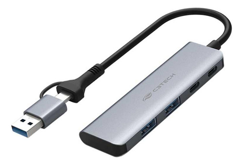 Hub Usb C3tech 3.0 2p Usb-a E 2 Usb-c Alternável Hu-c600gy