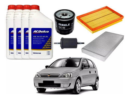 Kit Troca De Óleo 5w30 Acdelco Gm Corsa Sedan 1.8 2003