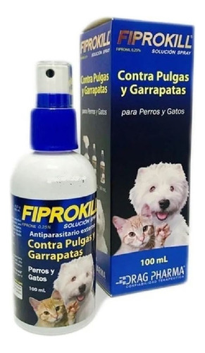 Spray Fiprokill Contra Pulgas Y Garrapatas 250ml