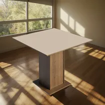 Comprar Mesa De Comedor Cuadrada Madesa 4 Puestos Marrón Crema