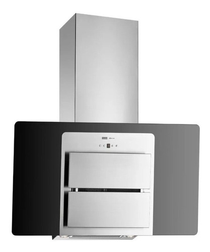 Exaustor de purificador de cozinha Spar Fusion com aço inoxidável e vidro de parede 898 mm x 500 mm x 202 mm prata/preto 220V