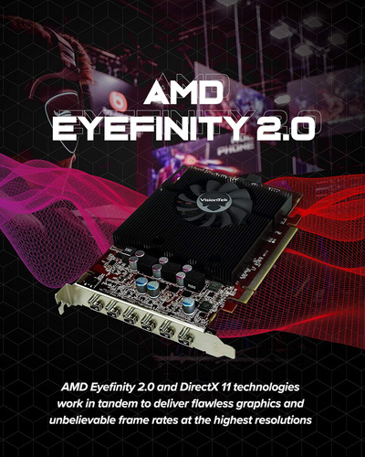 Visiontek Radeon Gb Gddr5 6 4k Monitor Graphics Tarjeta, 6 M