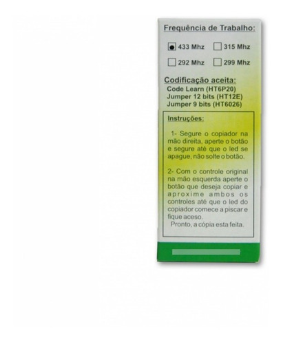 Kit 10 Controle Central De Alarme E Portão 433mhz Code Learn