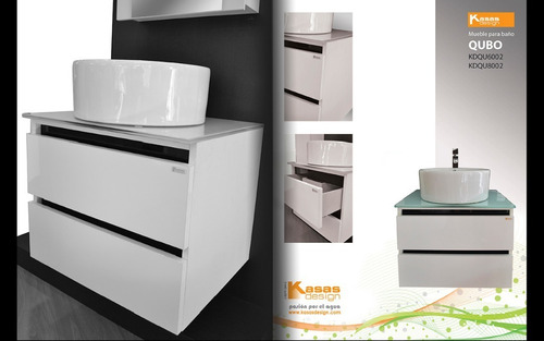 Mueble De Baño Kd Qubo Con Tope De Vidrio, Ciudad Ojeda