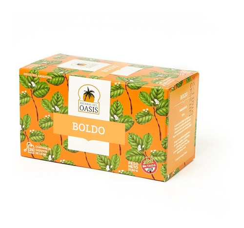 Imagen 2 de 3 de Té De Boldo Hierbas Del Oasis Pack X 3 Cajas