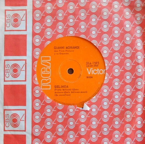 Gianni Morandi Belinda Simple Vinilo Arg .8 Puntos