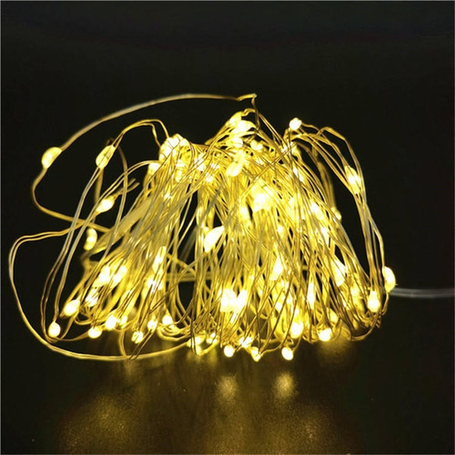 Imagen 4 de 6 de Hilo Led 30 Metros Alambre Luces Decoración Guirnalda 220 V