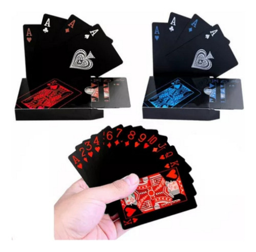 Pack 2 Naipe Cartas Barajas Españolas Azul Y Rojo