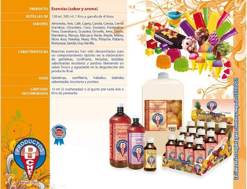 Imagen 3 de 3 de Esencias Duché ( Sabor Y Aroma ) 4 Litros