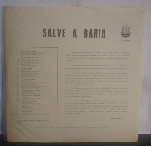 Vinil - Salve A Bahia (Usado)