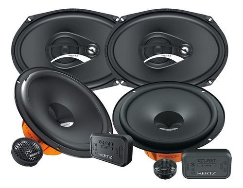 4 Alto Falantes Hertz Dcx 690 6x9 Pol + Dsk 165.3 6'' 160w Cor Preto