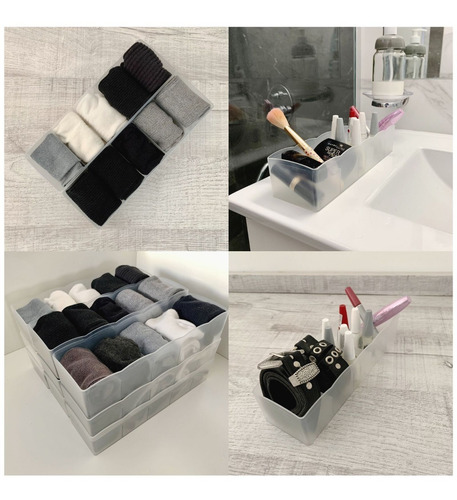 Organizador Medias 5 Divisiones Rop Interior Cajón Pack X200