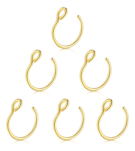 Aros De Nariz Falsos De Oro De 14k, Aro De Nariz Falso ...