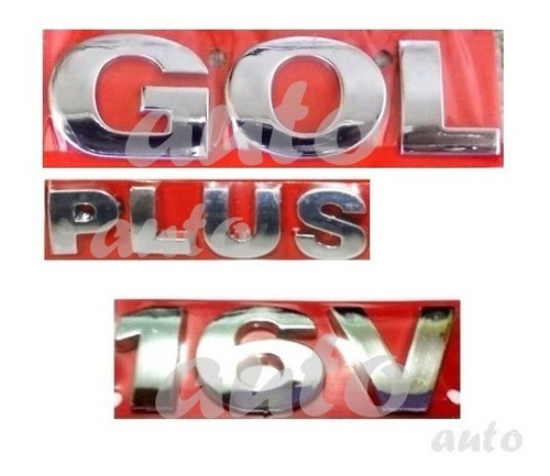 Emblemas Gol Plus 16v - G3 Geração 3 - Modelo Original