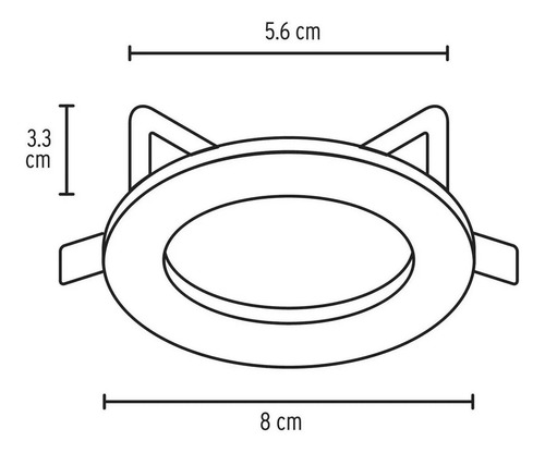 Imagen 4 de 4 de Luminario Empotrable Spot Fijo 50w Sin Foco Volteck