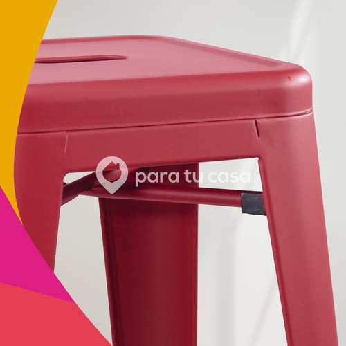 Imagen 2 de 11 de Set X 6 Banquetas Taburete Tolix Desayunadora Cocina 76 Cm