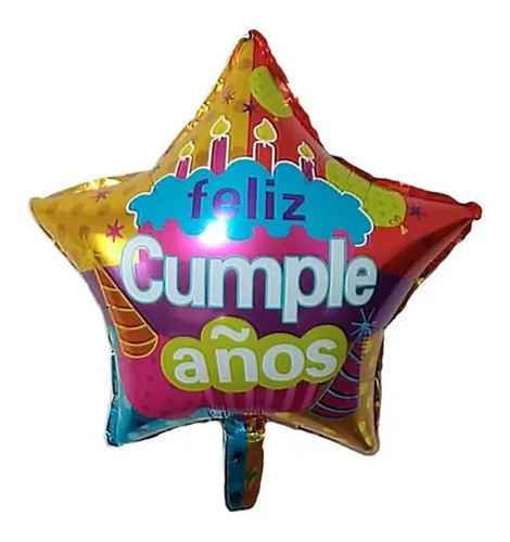 Globo Feliz Cumpleaños 9 Pulgadas Pack X 5 Unidades