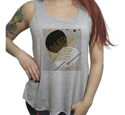 Musculosa Dama Modernos Decorativos Oro Minimal Gold M5