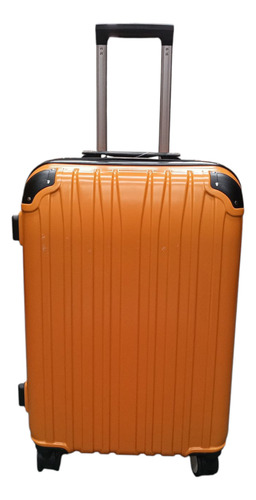 Set Valijas Eurokitchen Rígidas X3 Equipaje Premium Naranja Rayas
