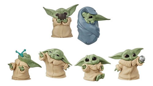 Figura De Baby Yoda, Paquete De 6 Piezas, Star Wars The Mand