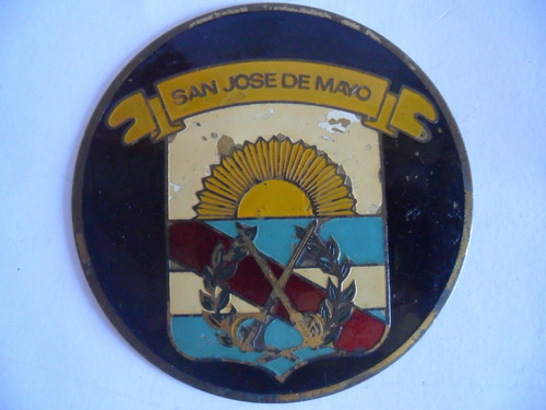 Insignia De San Jose De Mayo Bronce Pintado En Esmalte .////