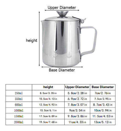 Jarra De Espuma Leche De Taza De Café De Acero Inoxidable