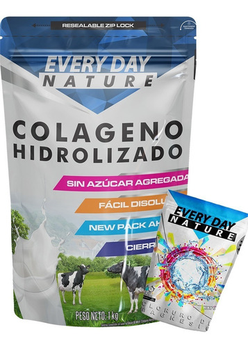 Colageno Hidrolizado 1k + Cloruro De Magnesio 1 Kg