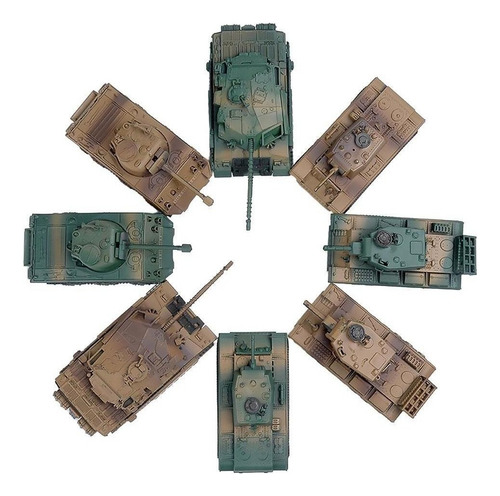 Yi 2x Juego De 8 Kits De Montaje De Tanque 4d 1:72 Juego De