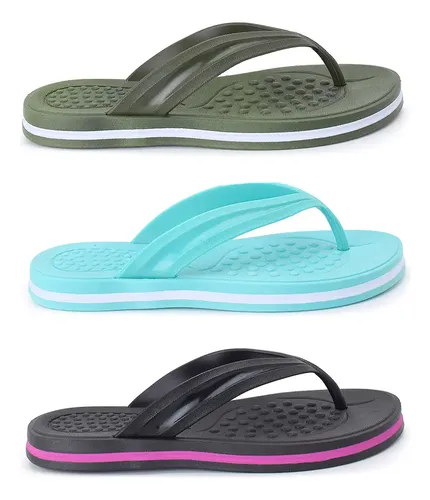 Kit 3 Pares Chinelo Feminino Fitscarpa Leve Macio Anatômico
