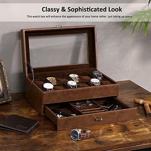 Caja De Reloj Para Hombre Con Organizador - Bewishome