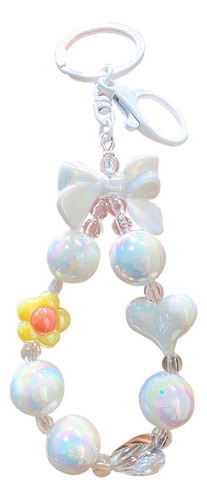 Pulsera Con Llavero Con Cuentas De Flores Llavero Con Cuenta