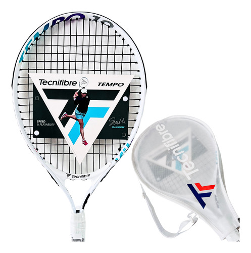 Raquete De Tênis Tempo Tecnifibre Alumínio Junior Com Capa