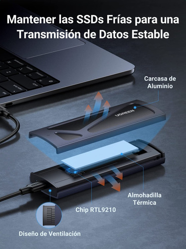 Carcasa Ssd Nvme M.2 Ugreen 2230/2242/2260/2280 Cm578 15512