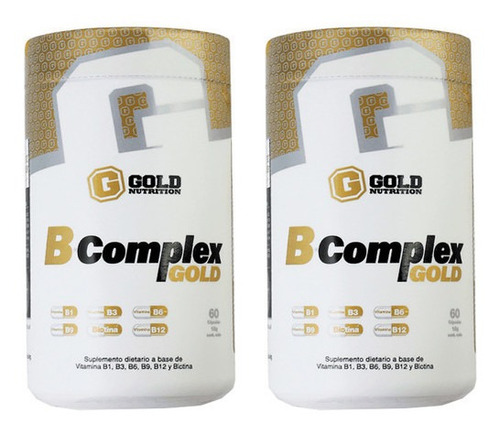 B Complex Gold Vit B Gold Nutrition 2un X 60 Capsulas