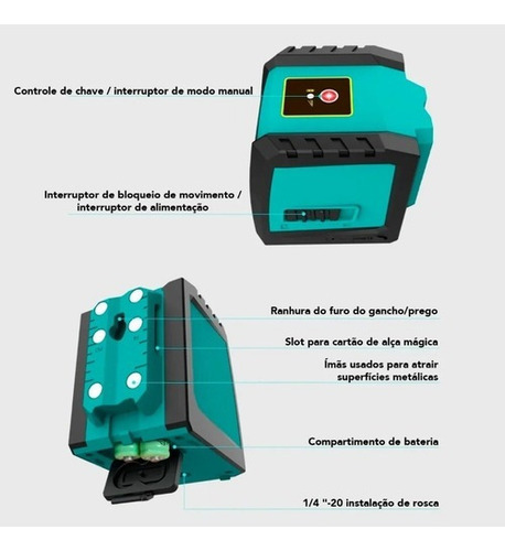 Construcción láser profesional de nivel 2 líneas Mileseey Red