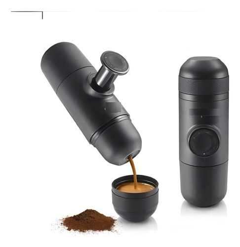 Cafetera portátil con manual de viaje para café en polvo