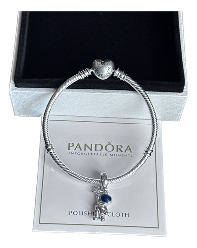 Pandora Original Pulsera Corazón Y Charm Astronauta S925 Ale