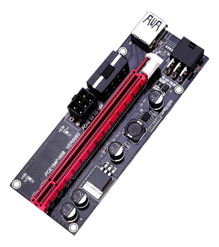 Riser 1x A 16x V 009s Pcie Cable Usb3.0 Crypto Miner Rig 10u Color Negro