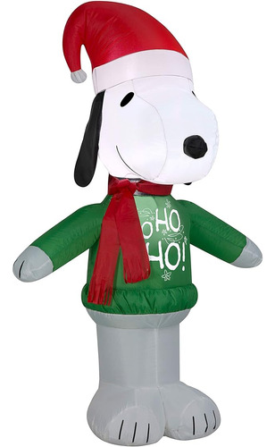 15375 Snoopy Ho Sueter Inflable De Navidad 3 5 Pies De Alto