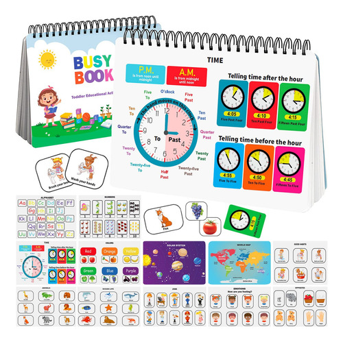 Montessori - Libro Ocupado Para Niños Pequeños - Activida.