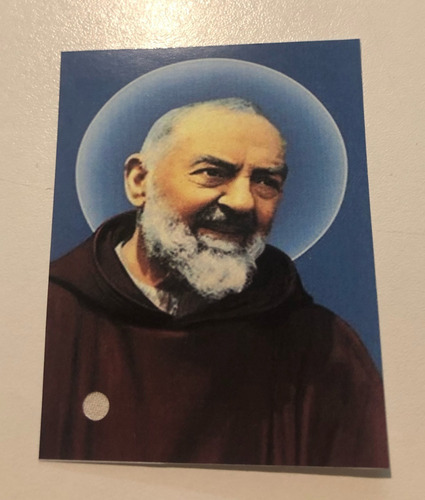 Estampa Con Reliquia Del Padre Pio
