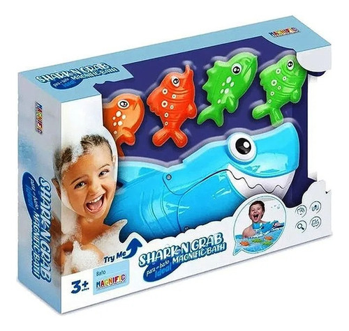 Juego Agua Magnific Bath Shark N Grab Juguetes De Baño