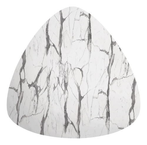Mesa Para Sofá Mesinha Lateral De Apoio Sterling Cor Branco Vulcano