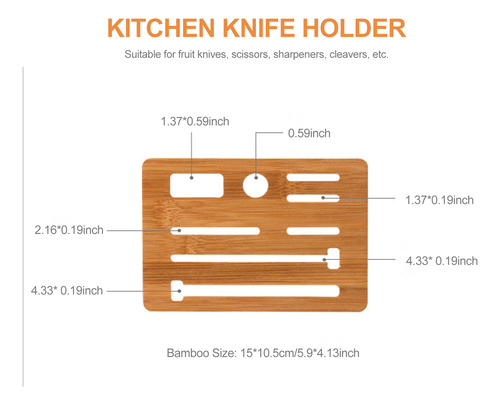 Soporte Para Cuchillos De Cocina Con Organizador De Bandejas