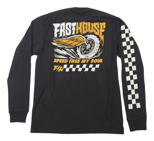 Camiseta Fasthouse Manga Larga, Cafe Racer, Harley Davidson